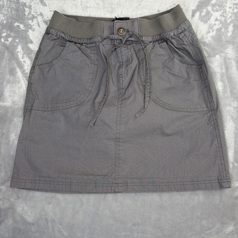 The North Face Women's XS Gray Stretch Cotton Utility Skirt Elastic Waist